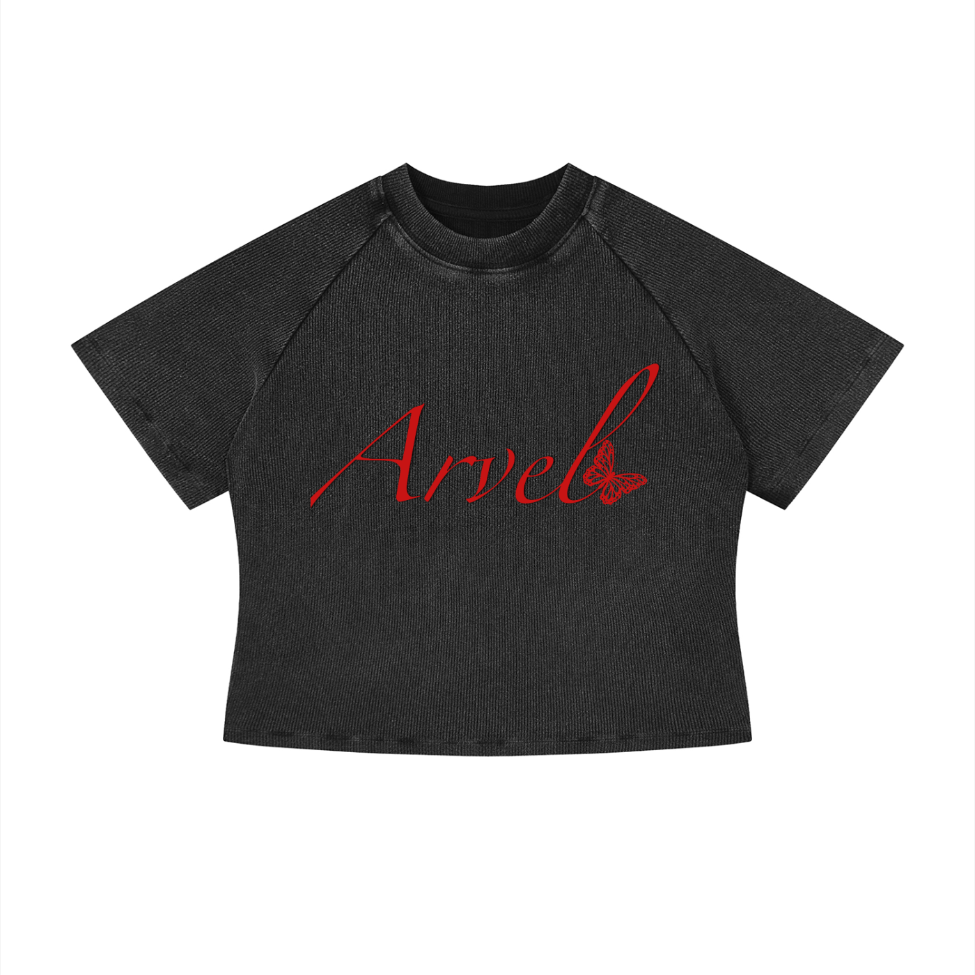 Arvel Atelier Black "Butterfly" Crop Tee