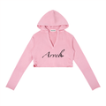 Arvel Atelier Pink "Butterfly" Hooded Crop