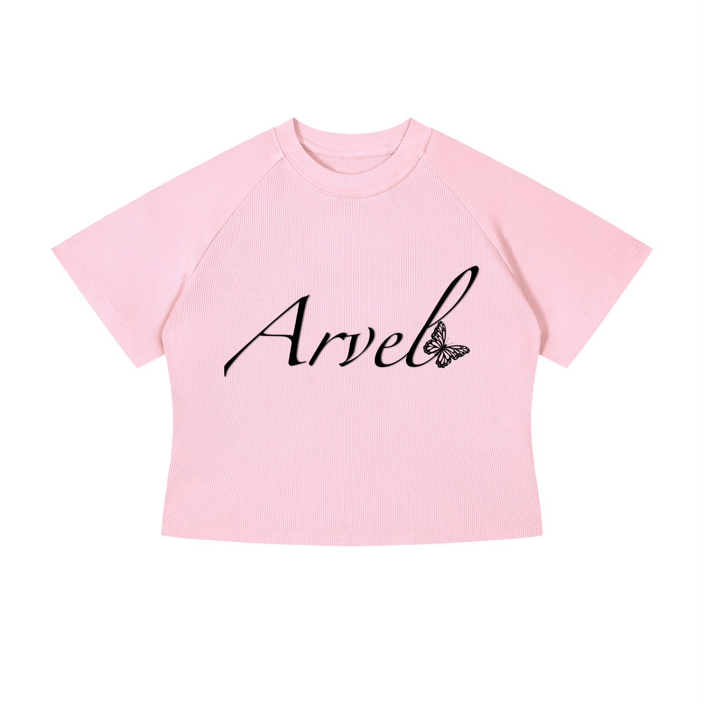 Arvel Atelier Pink "Butterfly" Crop Tee