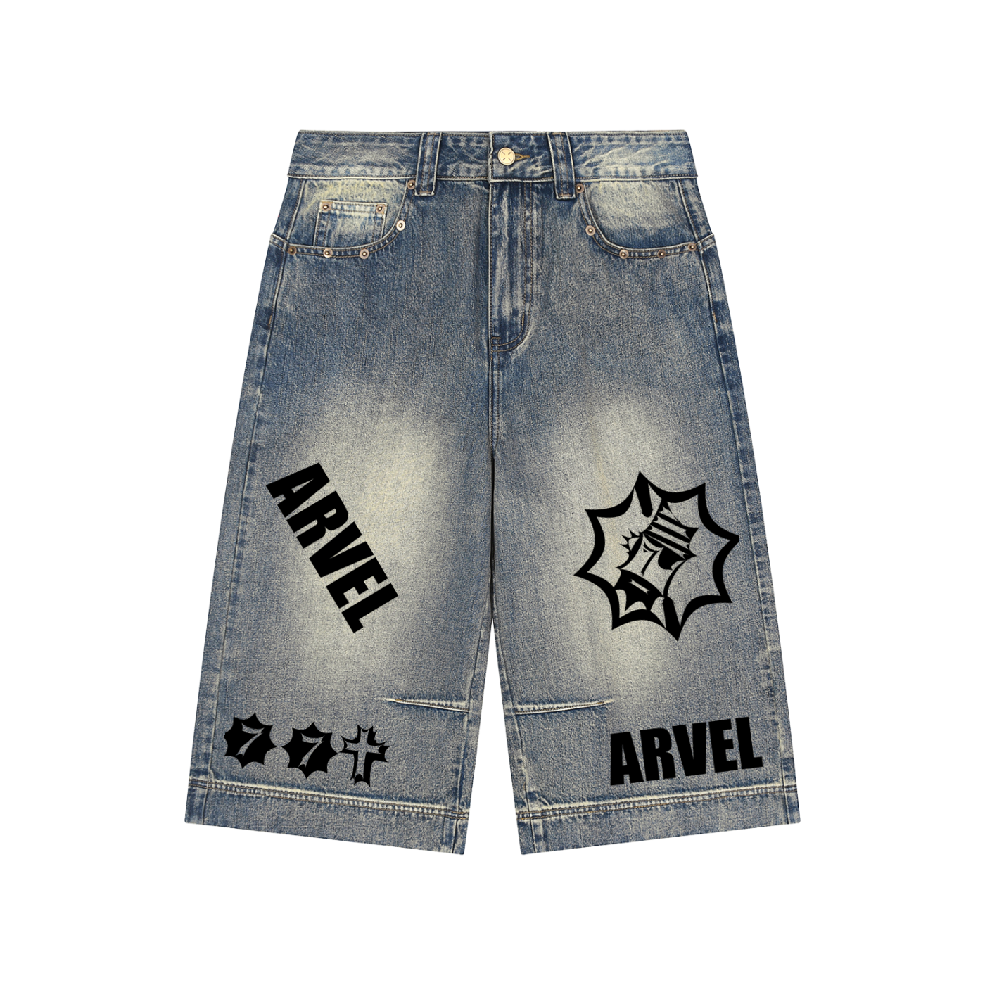 Arvel Atelier "Obscura" Baggy Denim Shorts