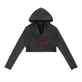 Arvel Atelier Black "Butterfly" Hooded Crop