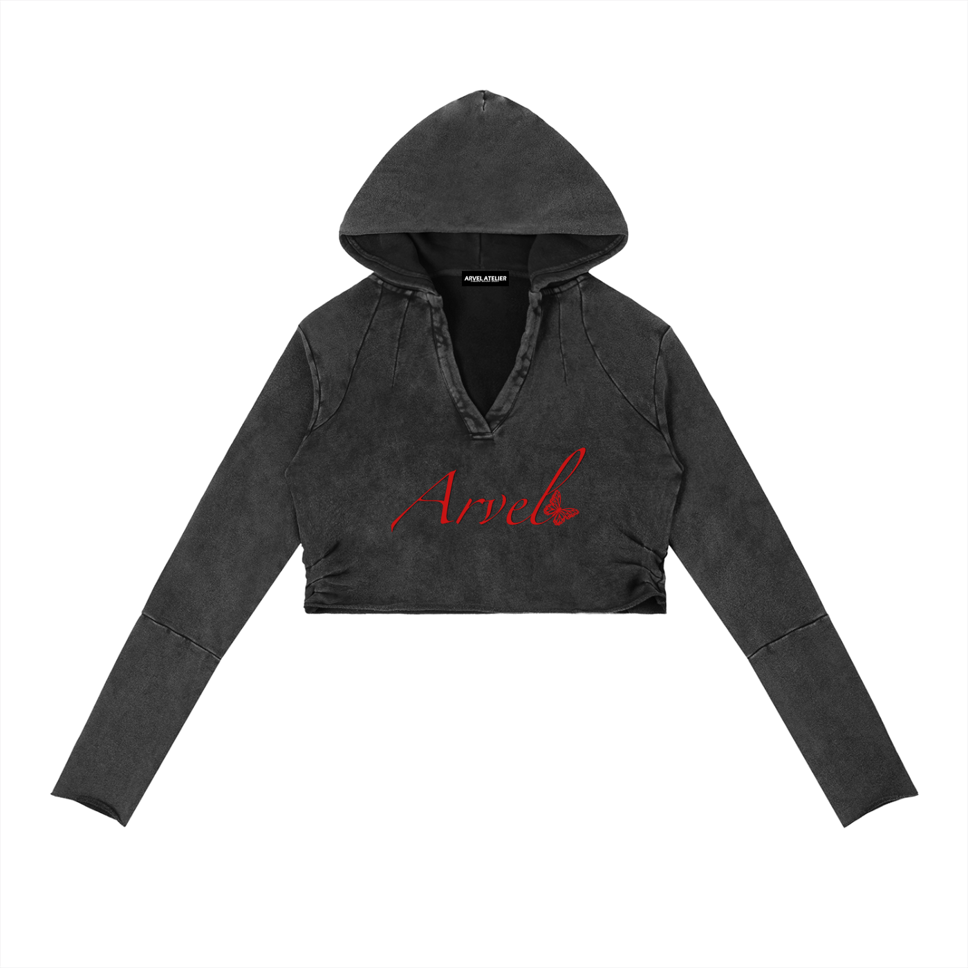 Arvel Atelier Black "Butterfly" Hooded Crop